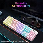 Ant Esports MK3400 Pro V3 RGB Mechanical Keyboard Brown Switch - White