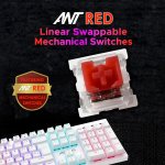 Ant Esports MK3400 Pro V3 RGB Mechanical Keyboard Red Switch - white
