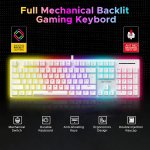 Ant Esports MK3400 Pro V3 RGB Mechanical Keyboard Red Switch - white