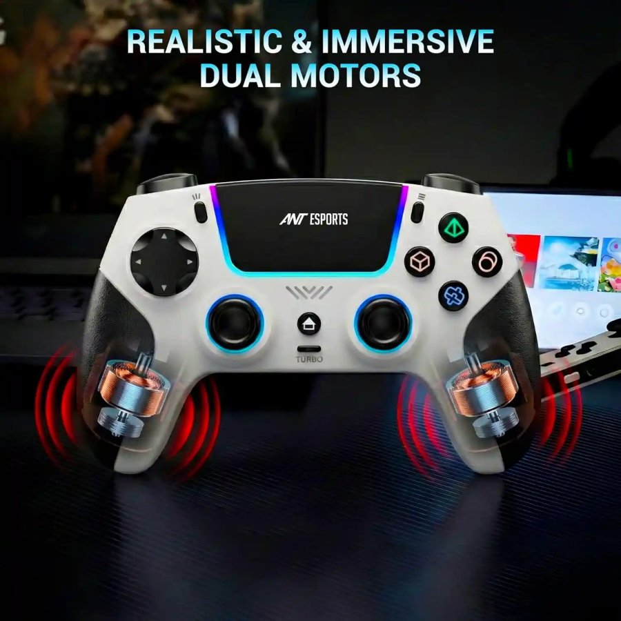 Ant Esports SUPERNOVA RGB 3-Mode Wireless Gaming Controller White