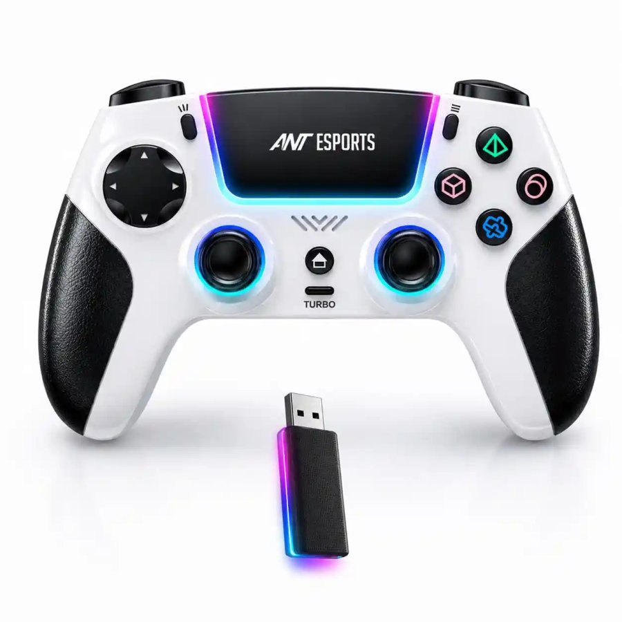 Ant Esports SUPERNOVA RGB 3-Mode Wireless Gaming Controller White