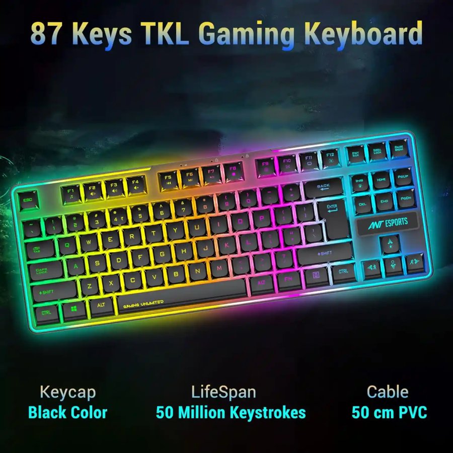 Ant Esports KM730 Pro Wireless TKL Gaming Keyboard Mouse Combo