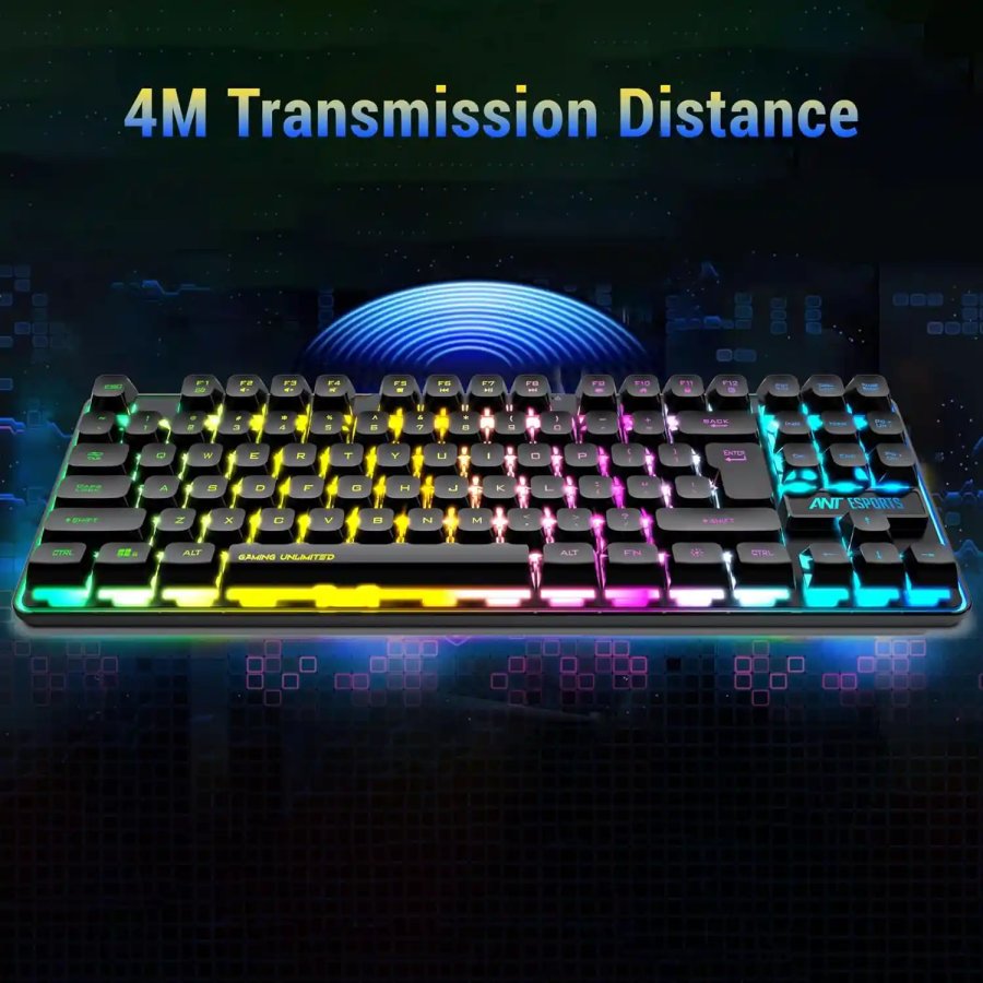 Ant Esports KM730 Pro Wireless TKL Gaming Keyboard Mouse Combo