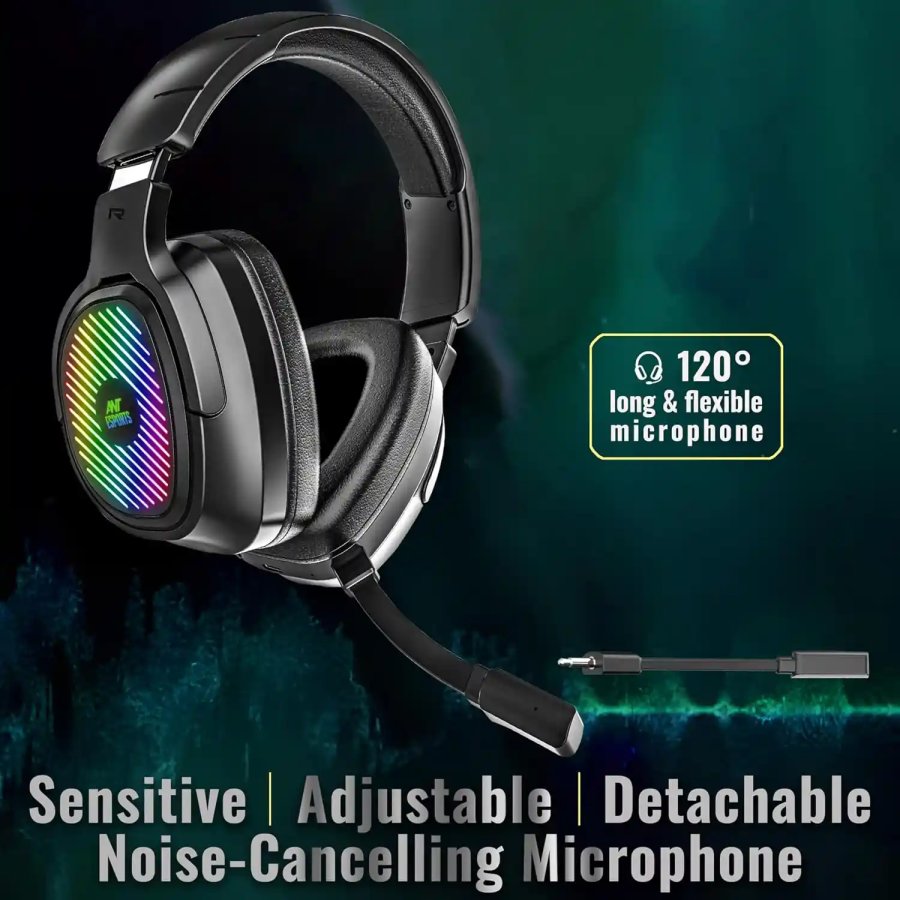 Ant Esports Stealth 10 Wireless Gaming Headset Bluetooth 5.4 RGB