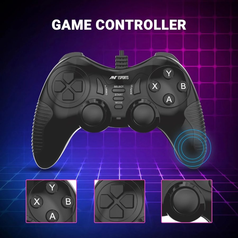 Ant Esports GP115 Wired Gamepad with Dual Vibration for PC