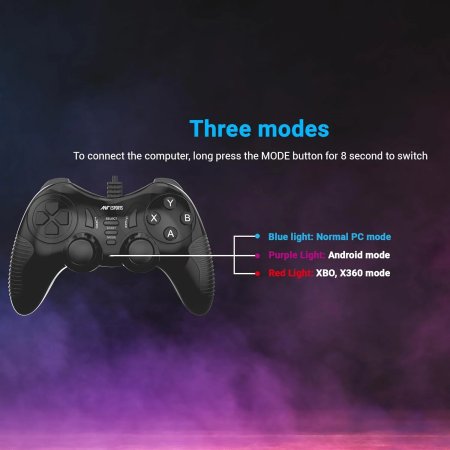Ant Esports GP115 Wired Gamepad with Dual Vibration for PC