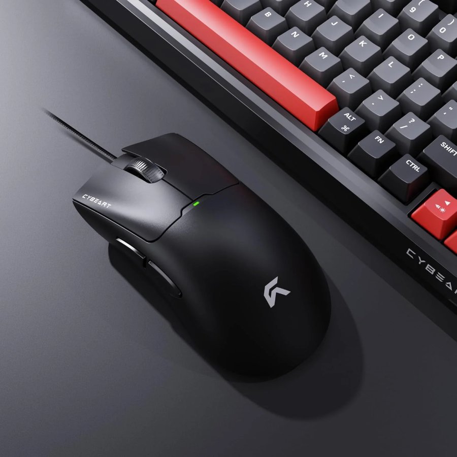CYBEART Ghost 49g Ultra-Light Wired Gaming Mouse Black