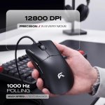 CYBEART Ghost 49g Ultra-Light Wired Gaming Mouse Black