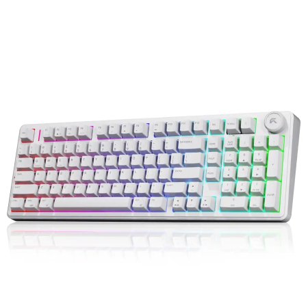 CYBEART AKULA 99 Tri-Mode Full Size Gaming Keyboard White