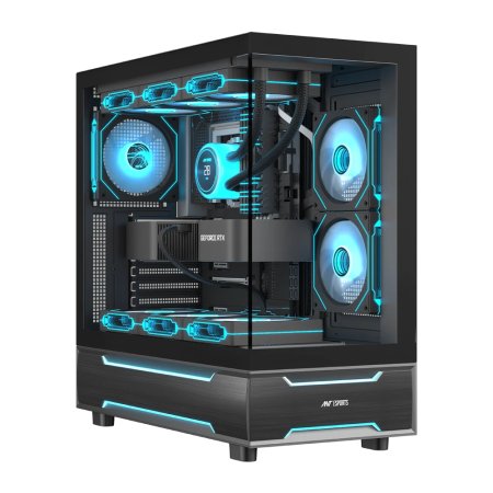 Ant Esports Crystal X6 Pro Mid-Tower Gaming Cabinet Black