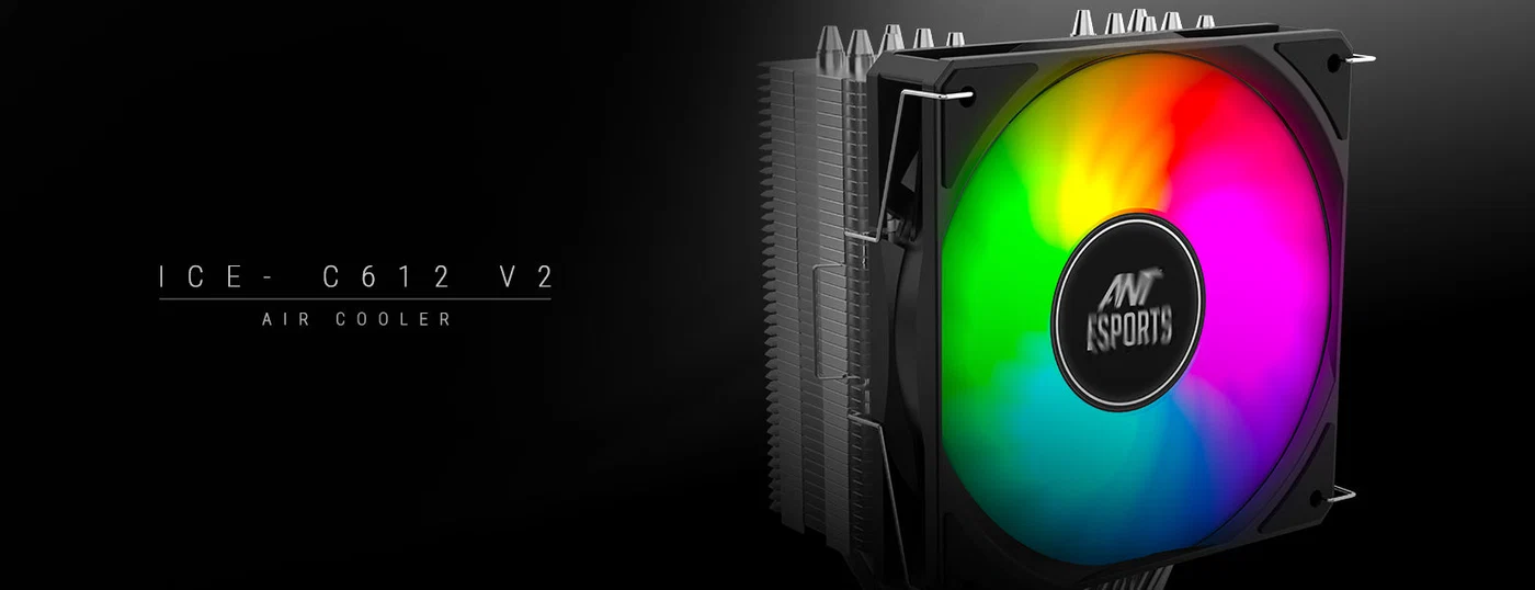Ant Esports ICE-C612 V2 ARGB CPU Air Cooler with 120mm ARGB Fan